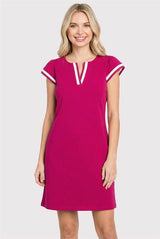 Knit Band Ruffle Sleeve Dress