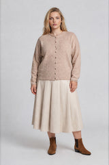 Curvy Button Down Lightweight Knit Cardigan
