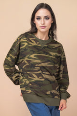 Camo Crewneck Top