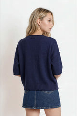 Exposed Seam Drop Shoulder Pullover