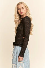 Soft Black Lace Top