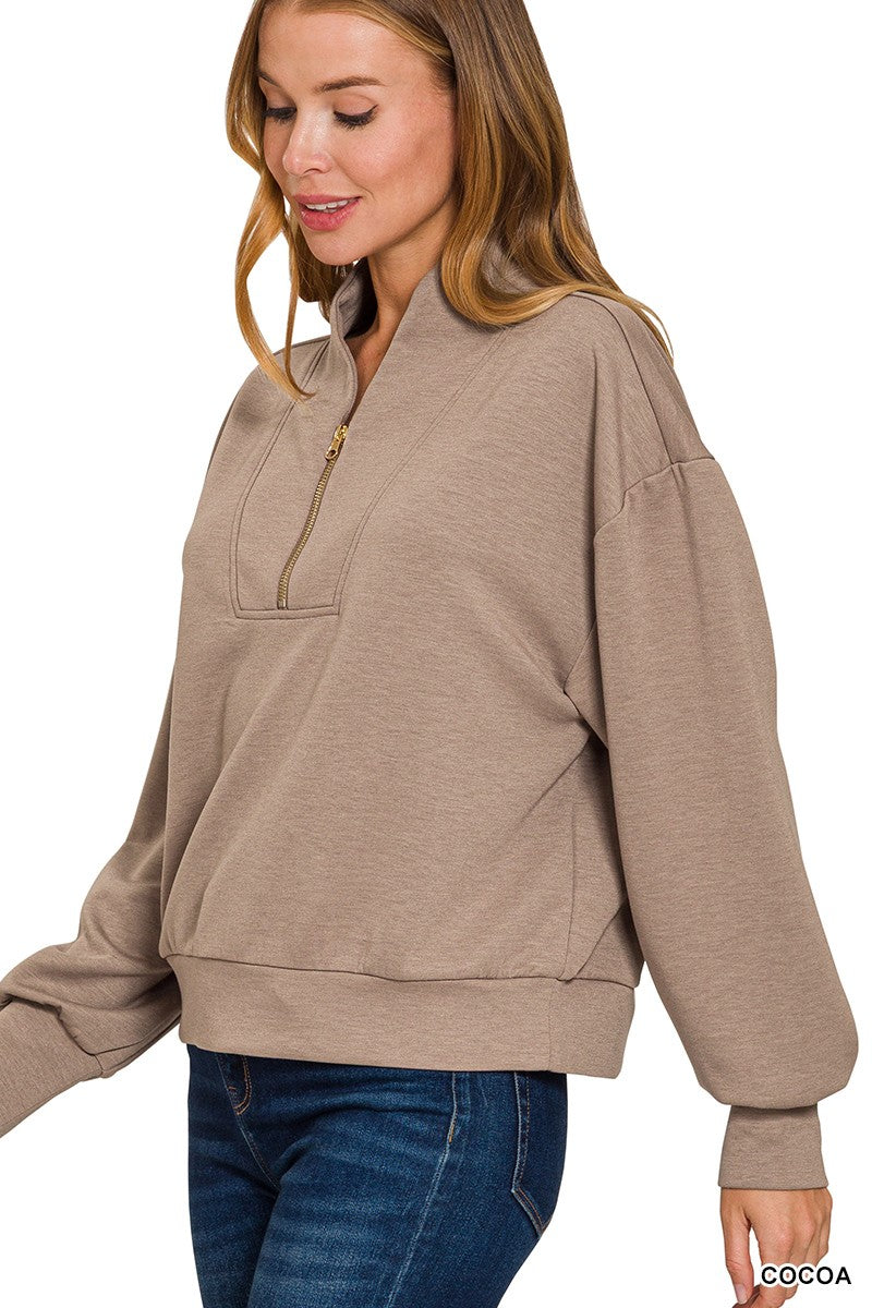 Scuba Half Zip Long Sleeve Pullover
