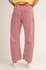 Cotton Drawstring Waist Barrel Pants