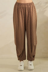 Brown Checkered Soft Matching Set