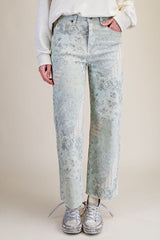 Patchwork Printed Stretch Pants