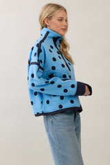 Half Zip Polka Dot Pullover