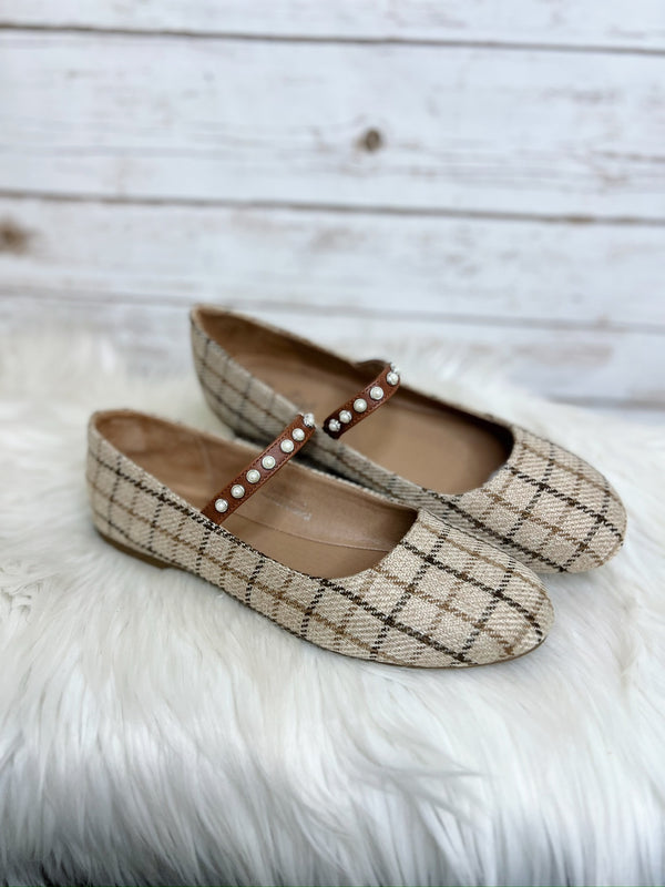 Tea Time Tan Plaid Flats