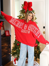 SS Red Merry & Bright Crew Mock Neck