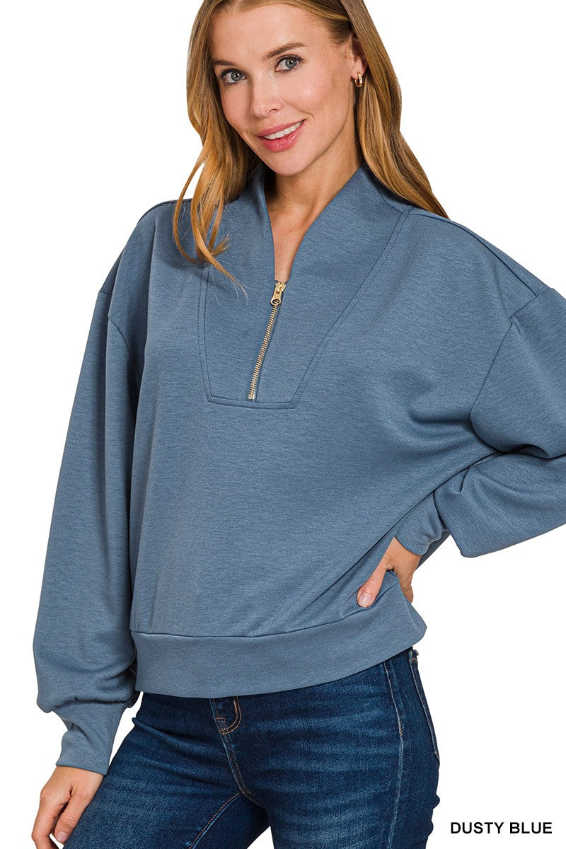 Scuba Half Zip Long Sleeve Pullover