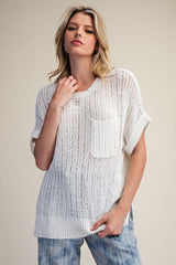 Half Sleeve Knitted Sweater