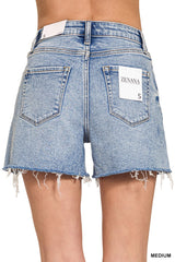 Eliana's Distressed Hem Denim Shorts