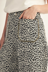 Leopard High Waist Wide Leg Pant