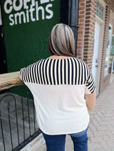 Oatmeal Star Patchwork Long Sleeve Top