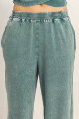 Dark Teal Crossover Top and Jogger Set