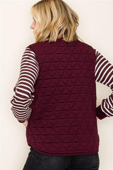 Polar Collar Zip Front Quilted Vest