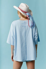 Oversized USA Bear with Lace Bows Tee