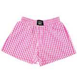 Pink Gingham Lulu Mac Boxer Shorts