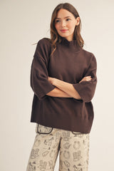 Comfy Sweater Turtle Neck Top