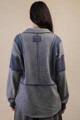 Curvy Exposed Seam Mineral Wash Sweatshirt