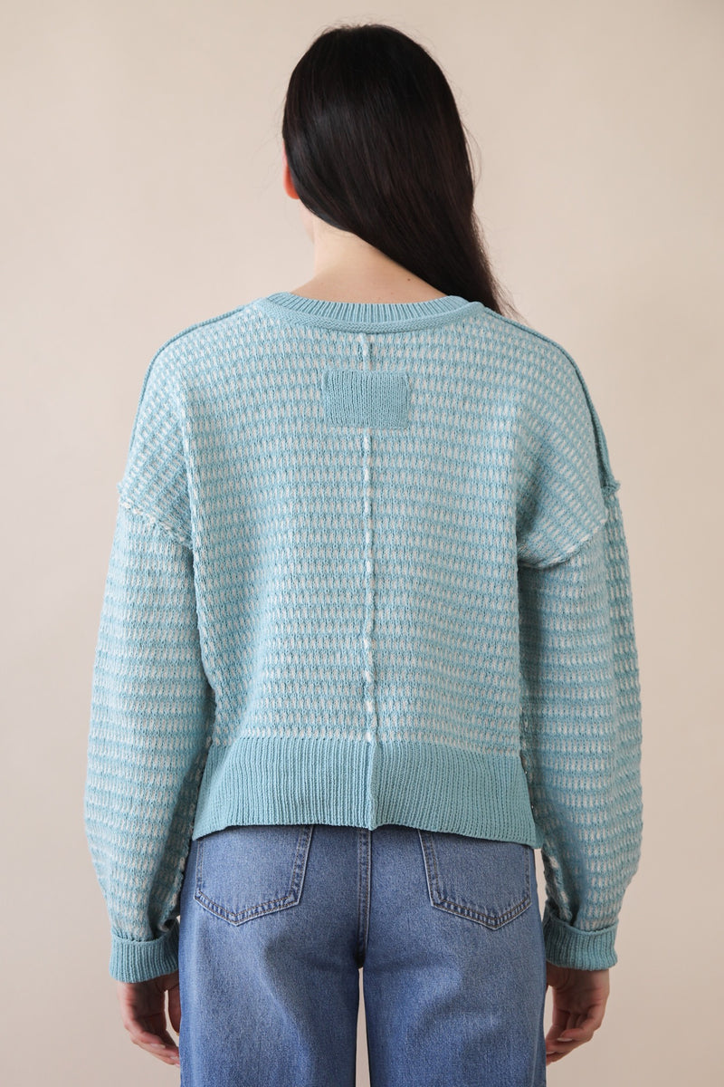 Chunky Knit Exposed Seam Sweater