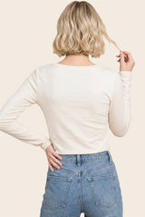 Wide Crew Neck Super Soft Long Sleeve Top
