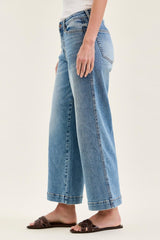 Marlow's Mid Rise Wide Ankle Jeans