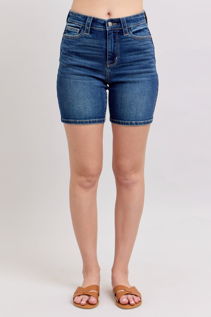 Raylene High Rise Bermuda Shorts with Back Flap Pockets