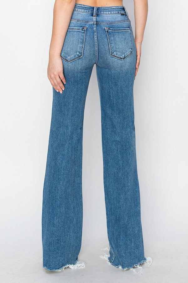 Curvy Landon's Mid Rise Wide Leg Jeans