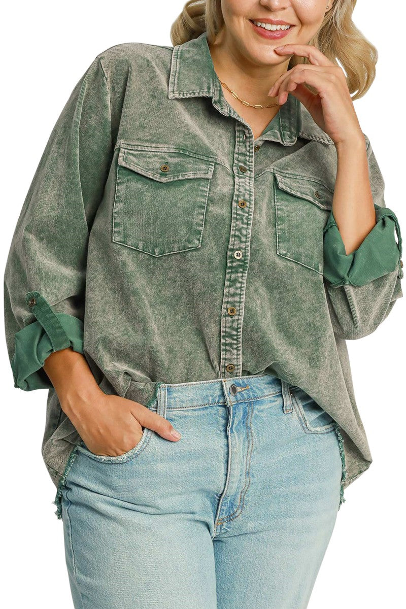 Corduroy Front Pocket Shacket