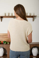 Short Sleeve Knit Sleeveless Sweater