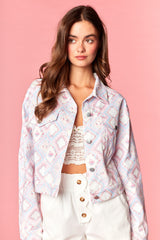 Floral Patchwork Print Jacket