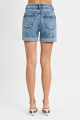 Curvy Julietta High Rise Cuffed Shorts