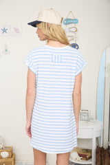 Textured Short Sleeve Dress