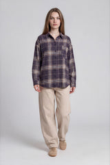 Plaid Boxy Button Down Shirt