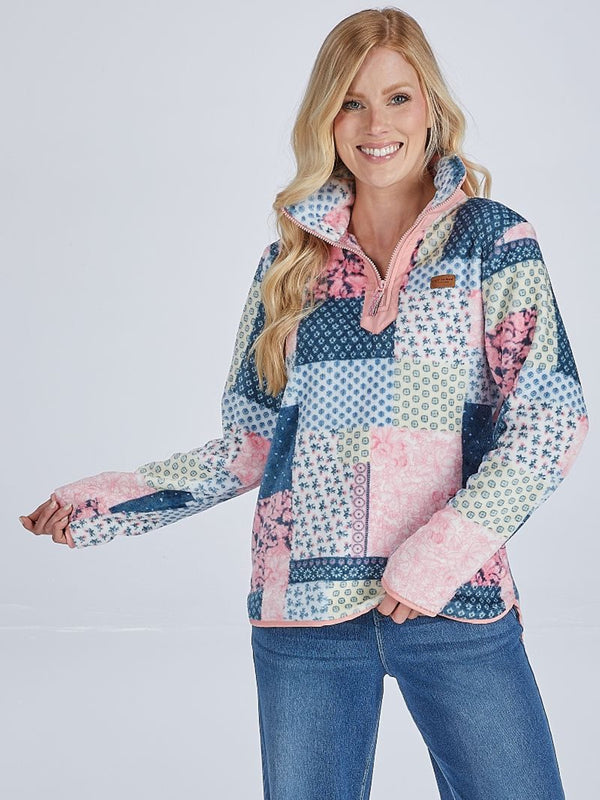 Colorful Fleece Quilt Pattern Pullover