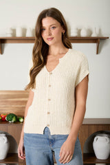 Short Sleeve Knit Sleeveless Sweater