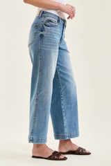Marlow's Mid Rise Wide Ankle Jeans