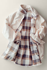 Reversible Corduroy and Plaid Flannel Shacket