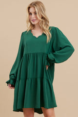 Scalloped Tiered Dress