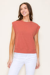 Soft Knit Round Neck Sleeveless Top