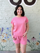 Sleeveless Top and Drawstring Waist Short Set