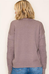 Long Sleeve V Neck Striped Sweater Top