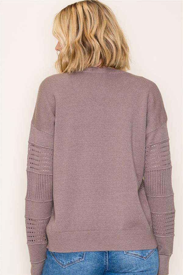 Long Sleeve V Neck Striped Sweater Top