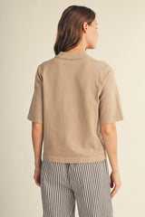 Short Sleeve Round Neck Sweater