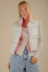 Ditsy Floral Puff Vest