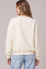 Cream Red Plaid Merry Sweatshirt