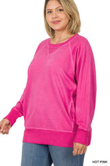 Ribbed Detail Sweatshirt With Pockets