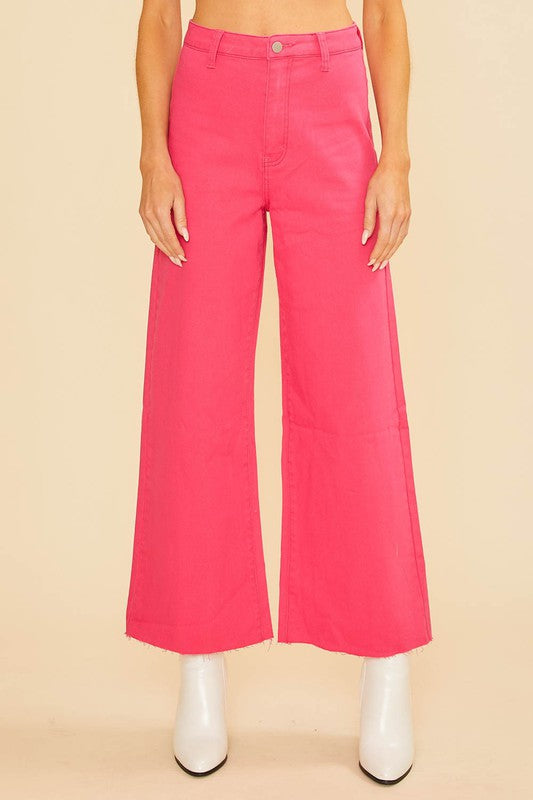 Sadie's Wide Leg Cropped Jeans