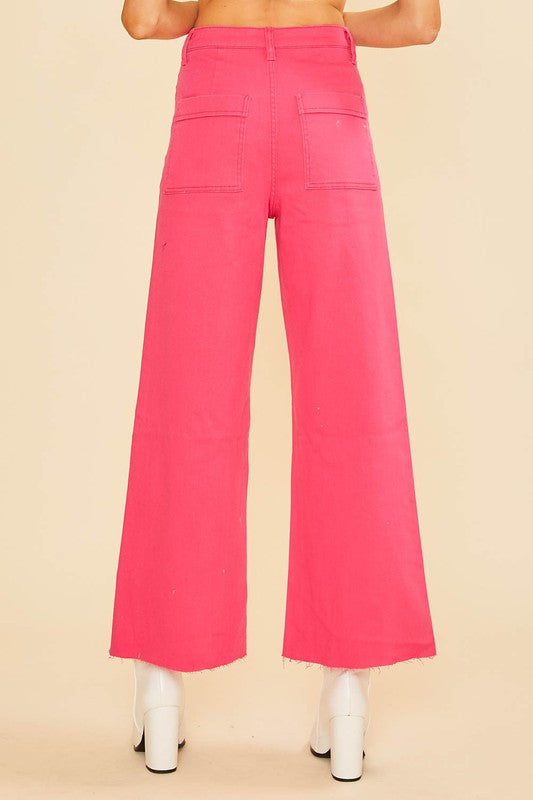 Sadie's Wide Leg Cropped Jeans