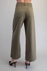 Olive Straight Leg Trouser Pants